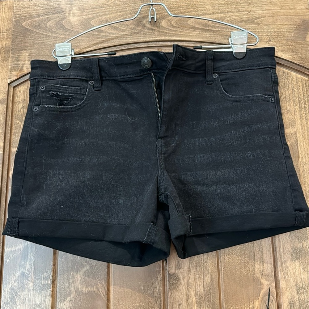 American eagle next level stretch midi shorts 16 Black